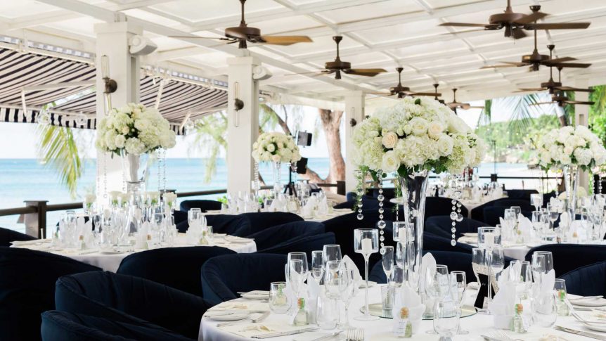 Luxury hotels in Barbados Wedding and honeymoon venues Lone Star Hotel Table Setting